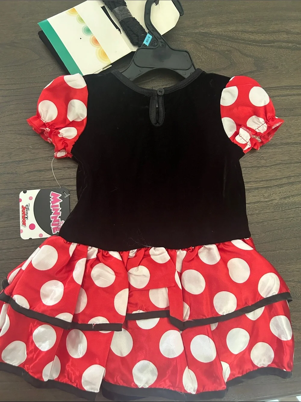 Disney Minnie Mouse Red & Black Kids Costume Dress with Headband